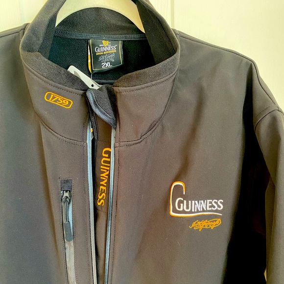 NWT Guinness Official Performance Soft Shell Fleece Jacket Coat 2XL Gift - Picture 3 of 9